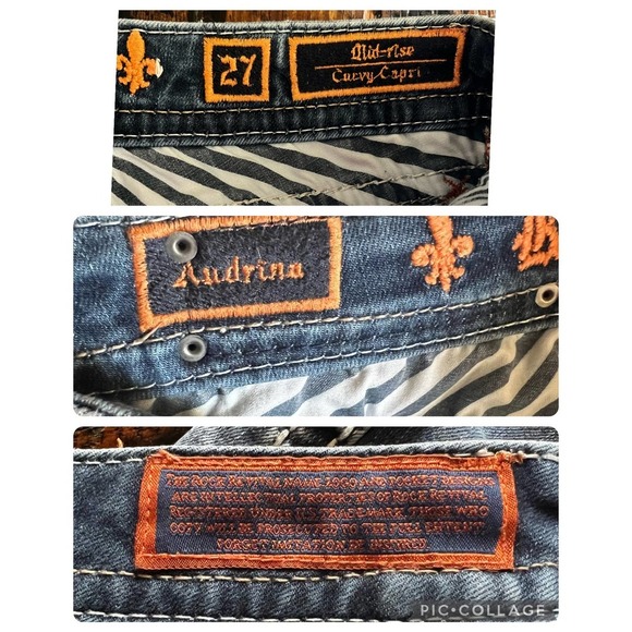 Rock Revival Buckle Audrina Mid-Rise Curvy Capri Size 27 - Picture 5 of 16